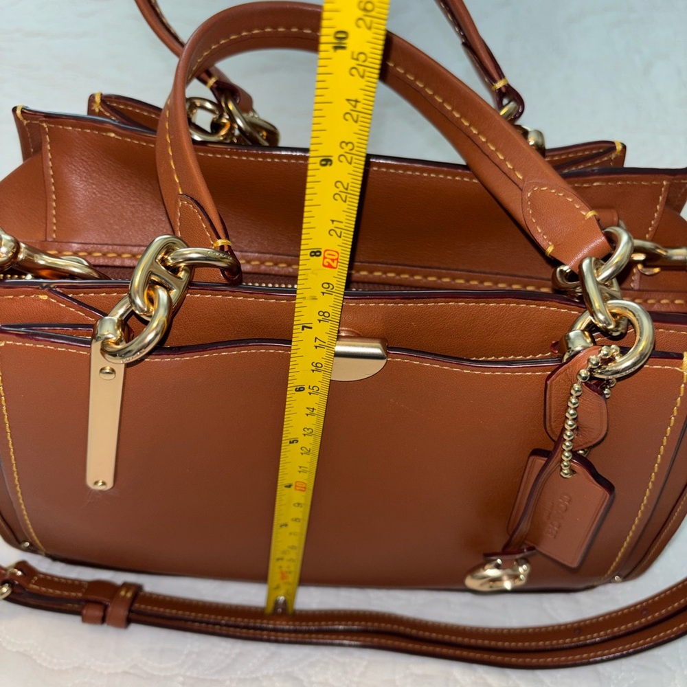 Coach Dreamer Brown Leather Satchel with Gold Hardware - Picture 5 of 8